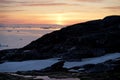 Icebergs on arctic ocean in Greenland Royalty Free Stock Photo