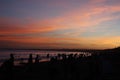Sunset on the argentinian beach, las catas rio negro