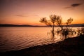 Sunset in Arkansas over Greers Ferry Lake Royalty Free Stock Photo