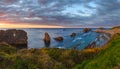 Sunset Arnia Beach coastline landscape Royalty Free Stock Photo