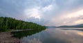 Sunset at the Ashokan Reservoir, NYC water supply.