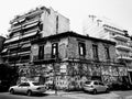 Old meets new. Athens street, Greece Royalty Free Stock Photo