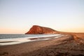 Sunset on the Atlantic Ocean El Medano Tenerife Canary Islands Spain Royalty Free Stock Photo