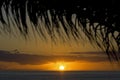 Sunset on the Atlantic Ocean, island Madeira Royalty Free Stock Photo