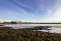 Sunset Atlantic Ocean view at Tamarist beach, in Casablanca Royalty Free Stock Photo