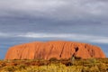 Sunset at orange Uluru Ayers Rock (Unesco), NT, Australia Royalty Free Stock Photo