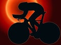 Sunset Back Sport Silhouette - Bicycle Racer