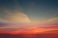 Sunset background beautiful sun and sky sunlight evening clouds on skyline nature pink yellow blue color Royalty Free Stock Photo