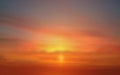 Sunset background beautiful sun and sky sunlight evening clouds on skyline nature pink yellow blue color Royalty Free Stock Photo