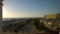 Background of the sea and hotel houses