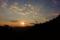 Sunset background at tourist destination, Klonglarn national park, Thailand