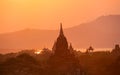 Sunset in Bagan Royalty Free Stock Photo