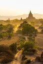 Sunset in Bagan Royalty Free Stock Photo