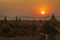 Sunset Skyline - Bagan - Myanmar (Burma) Royalty Free Stock Photo