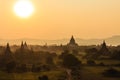 Sunset , Bagan in Myanmar (Burmar) Royalty Free Stock Photo