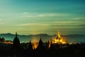 Sunset of bagan pagoda