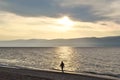 Sunset at the Baikal lake Royalty Free Stock Photo