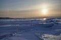 Sunset on the Baikal lake