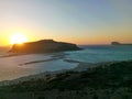 Sunset at Balos Royalty Free Stock Photo
