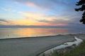 Sunset on coast of Baltic Sea (Balta Kapa), Saulkrasti - Latvia Royalty Free Stock Photo