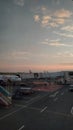 Sunset in bandara internasional Indonesia Royalty Free Stock Photo