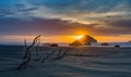 Sunset at Bandon Beach Royalty Free Stock Photo