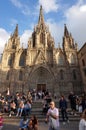 Sunset at the Barcelona Cathedral in October