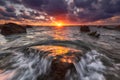 Sunset at Barrika beach, Games of Thrones Location Royalty Free Stock Photo