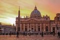 Sunset at Basilica of St. Peter