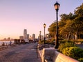 Sunset at Battery Park in New York