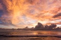 Sunset at Batu Bolong Beach in Canggu, Bali, Indonesia