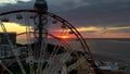 Sunset in Batumi with a drone, Adjara, Georgia