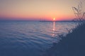 Sunset on the Bay of Puck Royalty Free Stock Photo