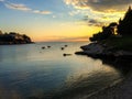 Sunset in a bay Royalty Free Stock Photo