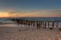 Sunset on a beach Royalty Free Stock Photo