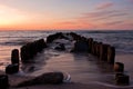 Sunset on a beach Royalty Free Stock Photo