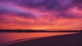 sunset at the beach abstract watercolor background sunset sky orange purple Royalty Free Stock Photo