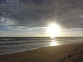 Sunset on a beach of Acapulco Ã¢â¬â Mexico Royalty Free Stock Photo