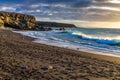 Sunset On The Beach-Ajuy,Fuerteventura,Canary Islands, Spain Royalty Free Stock Photo