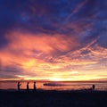 Sunset by the beach