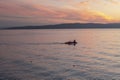 Sunset from the beach in Croatia Royalty Free Stock Photo