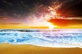 Sunset beach Royalty Free Stock Photo