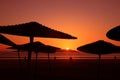 Sunset on the beach in Essaouria Royalty Free Stock Photo