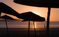 Sunset on the beach in Essaouria, Morocco