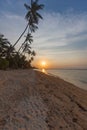 Sunset on the beach Gulf of Thailand Royalty Free Stock Photo