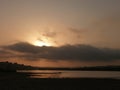 Sunset on beach at Hartenbos South Africa