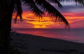 Sunset on the beach in Hawaii