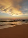 Sunset on the beach of the Indian Ocean