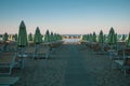 Sunset on the beach, italian Adriatic coast Royalty Free Stock Photo