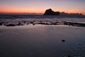 Sunset at the beach of the Koh Ngai island Thailand